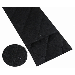 Schwarze gesteppte Mikrofaser 140 cm 0,5 m