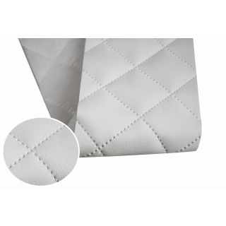 Gestepptes Eko-Leder MARINA weiß 140 cm x 0,5 m