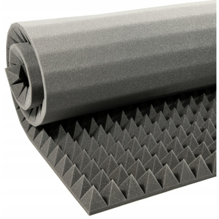 Akustischer Schallschutzschaum PYRAMID 40mm 200x100cm ohne Kleber, nicht brennbar