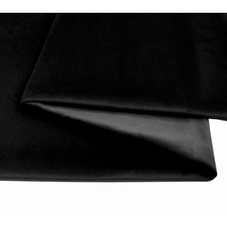 Samtiger Veloursstoff VELVET Polsterstoff schwarz 50x145cm