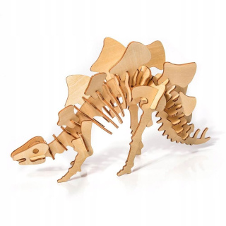 3D-Holzmodell des Dinosauriers Stegosaurus