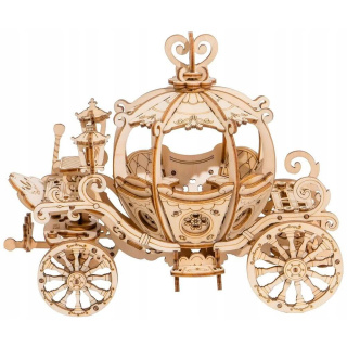 3D-Modell einer königlichen Kutsche aus Holz