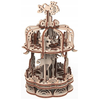 3D-Puzzle-Karussell aus Holz