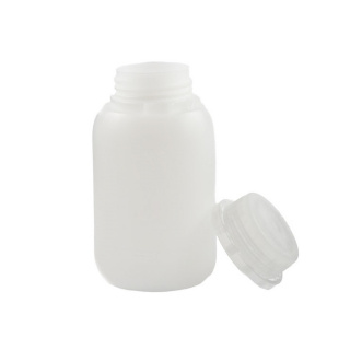 Flasche 250ml HDPE und Verschluss mit farblosem Verschluss