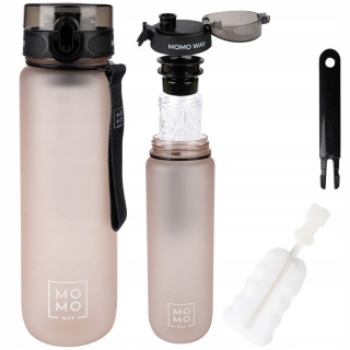 Sportwasserflasche mit Griff MomoWay hellrosa 1000ml