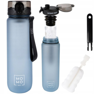 Sportwasserflasche mit Griff MomoWay hellblau 1000ml