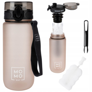 Sport wasserflasche mit Griff MomoWay hellrosa 600ml