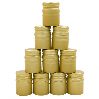 Aluminium-Schraubverschluss 33/44 mm 50 Stück gold lang