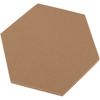 Akustikpaneel Sechseck braun 50x50 cm Dicke 5 cm Hexagon