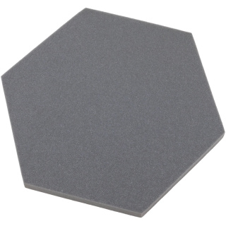 Akustikpaneel Sechseck grau 50x50 cm Dicke 5 cm Hexagon