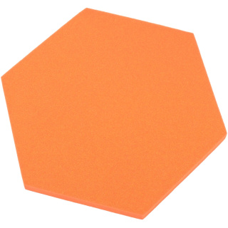 Akustikpaneel Sechseck orange 50x50 cm Dicke 3 cm Hexagon
