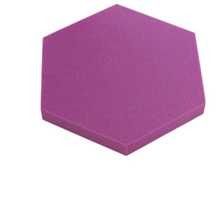 Akustikpaneel Sechseck lila 50x50 cm Dicke 3 cm Hexagon