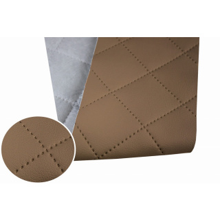 Gestepptes Eko-Leder MARINA mocca 140 cm x 0,5 m