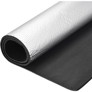Isolierschaum, wasserdichter Gummi mit Aluminium 19 mm, 25 x 100 cm, ISOLMAT M19BH