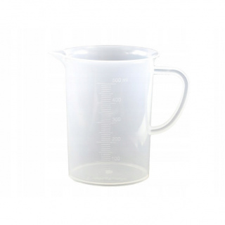 Messbecher 500ml mit Griff, Relief-Messskala PP 12cm