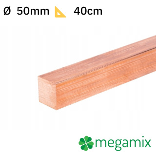 Kupfer Vierkantstab 50x50mm 40cm