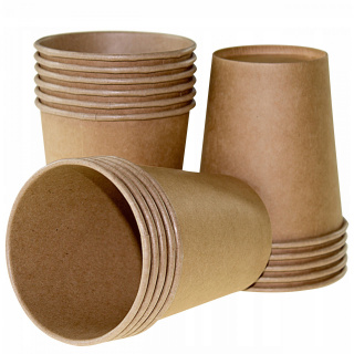 Pappbecher Eco 250ml braun 100 Stück 9cm