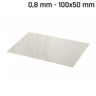 Alpaka-Blatt (Neusilber) 100x50x0,8mm