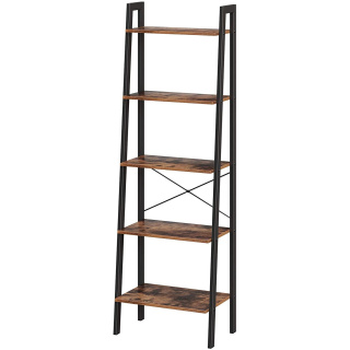 Bücherregal 56x34x172cm rustikales braunes Holzmetall
