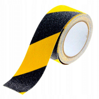 Rutschfestes gelb-schwarzes Klebeband 50 mm, 5 m