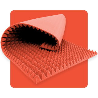 Akustikpanel Schaum Pyramide 200×100 cm 5 cm Melone