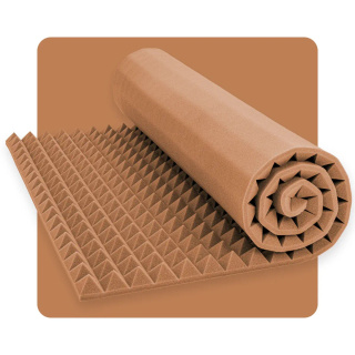 Akustikpanel Schaum Pyramide 200×100 cm 4 cm braun