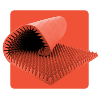 Akustikpaneelschaum Pyramide 200×100 cm 4 cm Melone