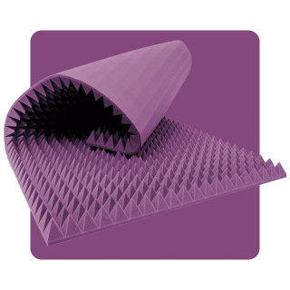 Akustikpaneel Schaum Pyramide 200×100 cm 4 cm lila