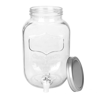 Glasgefäß mit Deckel und Zapfhahn Griffo 4l