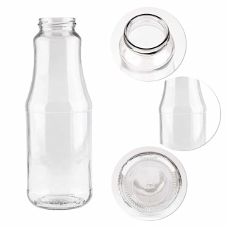 Glasflasche 1000 ml 24 cm SOK mit Verschluss