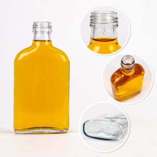 Glasflasche 5 Stück 200ml 16cm Fett