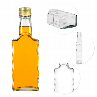 Glasflasche 200ml 18cm WAVE