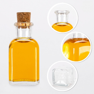 Glasflasche 5 Stück 50ml 8cm QUADRA