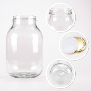 Glasgefäß 3000 ml 24 cm mit Deckel