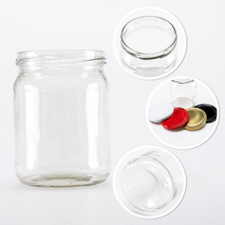 Glasgefäß 520 ml 11 cm mit Deckel