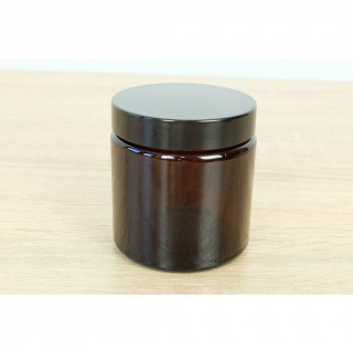 Glasbehälter braun 120 ml 63x62mm