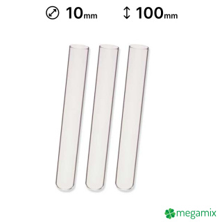 Reagenzgläser aus Glas 100 mm Durchmesser 10 mm 10 Stk