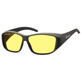 Polarisierte Sonnenbrille für Autofahrer, schwarz, gelb, HD Fit LARRY