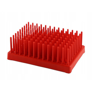 Reagenzglasständer Igel, 96 Plätze 13mm rot