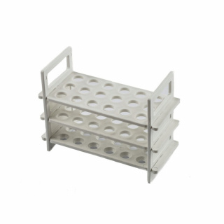 Reagenzglasständer mit 3 Ablagen 16mm 62 Plätze