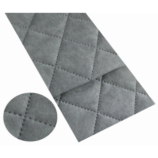 Gestepptes Mikrofasergewebe Graphit 150 cm 0,5 m