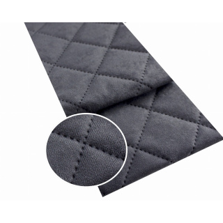 Gestepptes Mikrofasergewebe Dunkelgraphit 150 cm 0,5 m