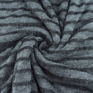Strickstoff Pulloverstoff graphit gestreift Muster 0,5m