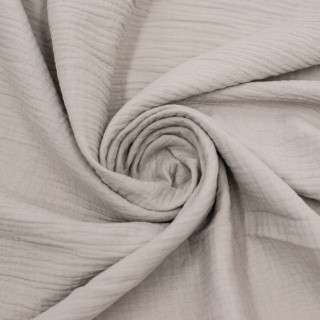 Lichtbeige Baumwollmusselin 100% Baumwolle 0,5m