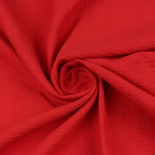 Baumwollmusselin Stoff rot 100% Baumwolle 0,5m