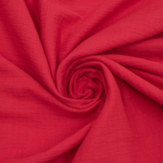 Baumwollmusselin Stoff rot 100% Baumwolle 0,5m