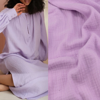 Stoff Baumwollmusselin lila 100% Baumwolle 0,5m