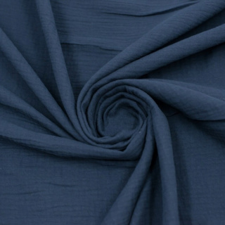 Stoff Musselin Baumwolle Marineblau 100% Baumwolle 0,5m