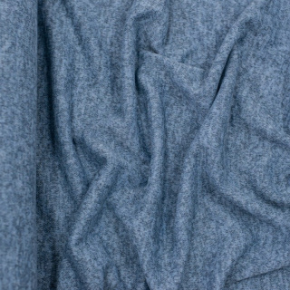 Stoff Strickware hellblau meliert elastisch 0,5m