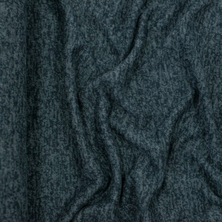 Stoff Strickware dunkelgrün meliert elastisch 0,5m
